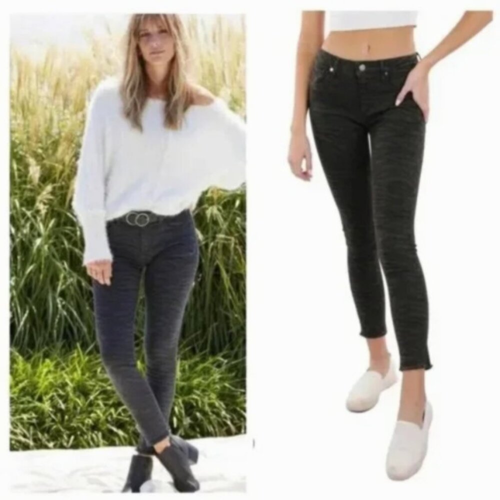 NWT Driftwood Black Zebra Print Jackie High Waist Skinny Jeans Size 28